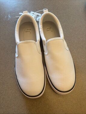 a new day Men's Slip-On Canvas Loafers in White